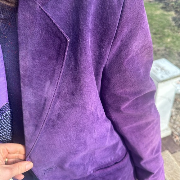 Vintage Global Identity G3 Leather Suede Blazer – Purple – Medium - Picture 5 of 7